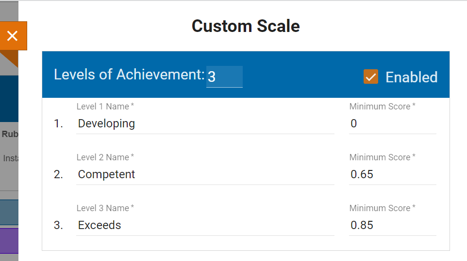 Custom Scale