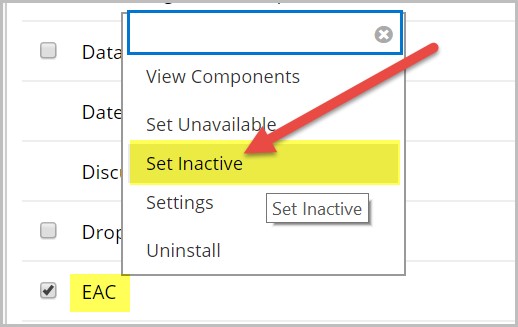 Set Inactive